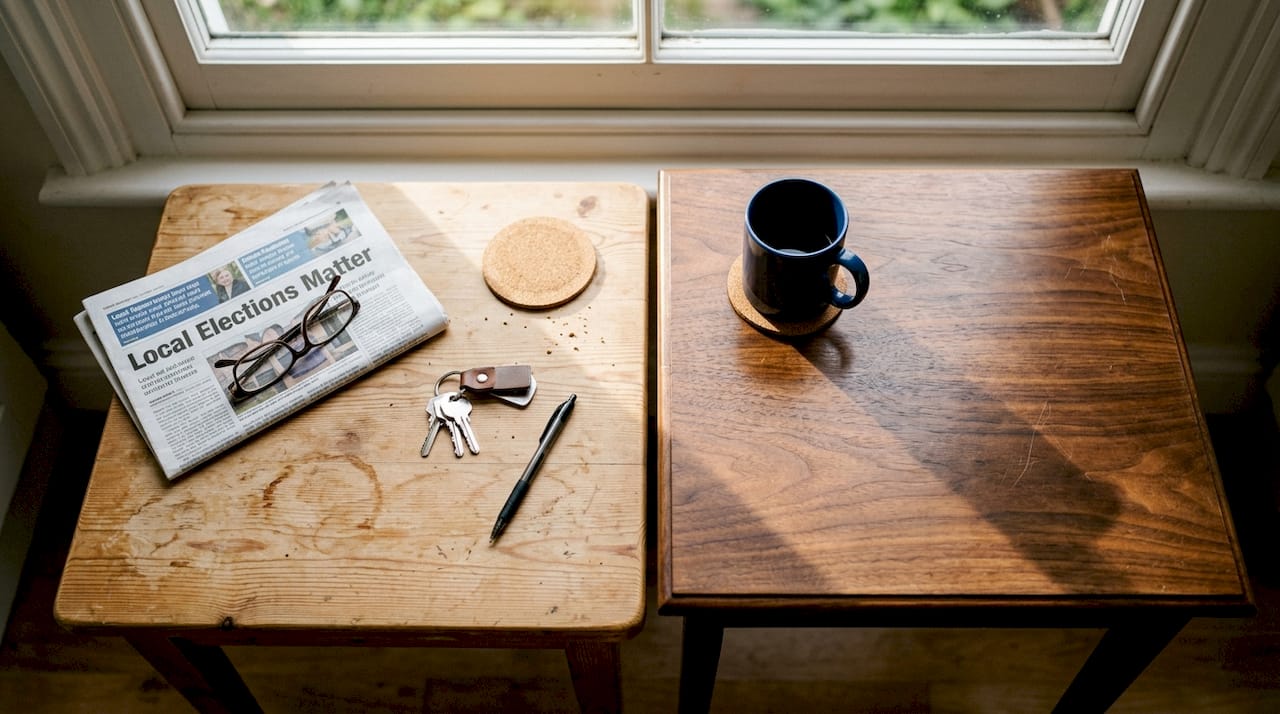 Comparison of walnut and pine tabletops with daily use