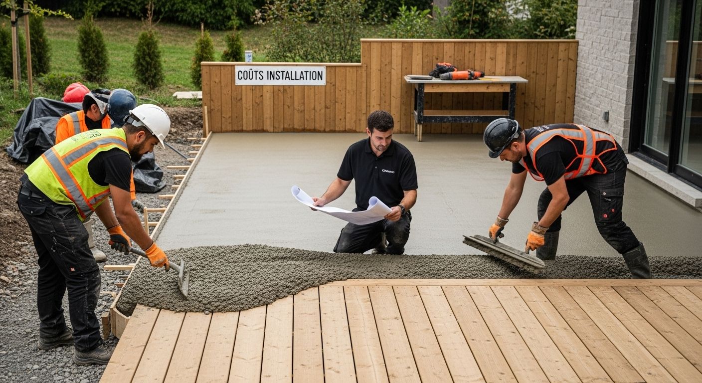 coûts installation terrasse