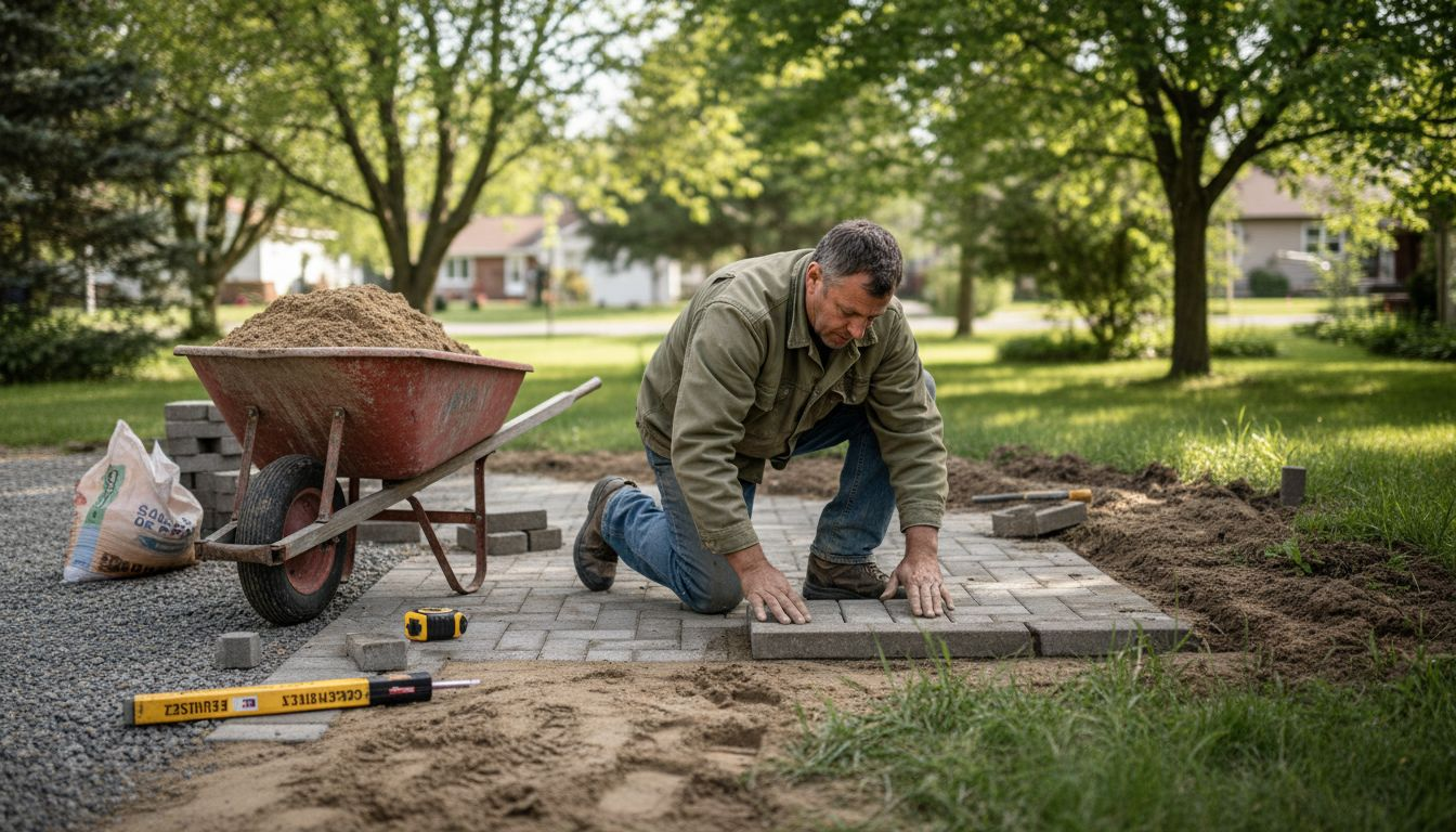 Confiez la pose de votre entrée en pavés à un expert pour un résultat impeccable.