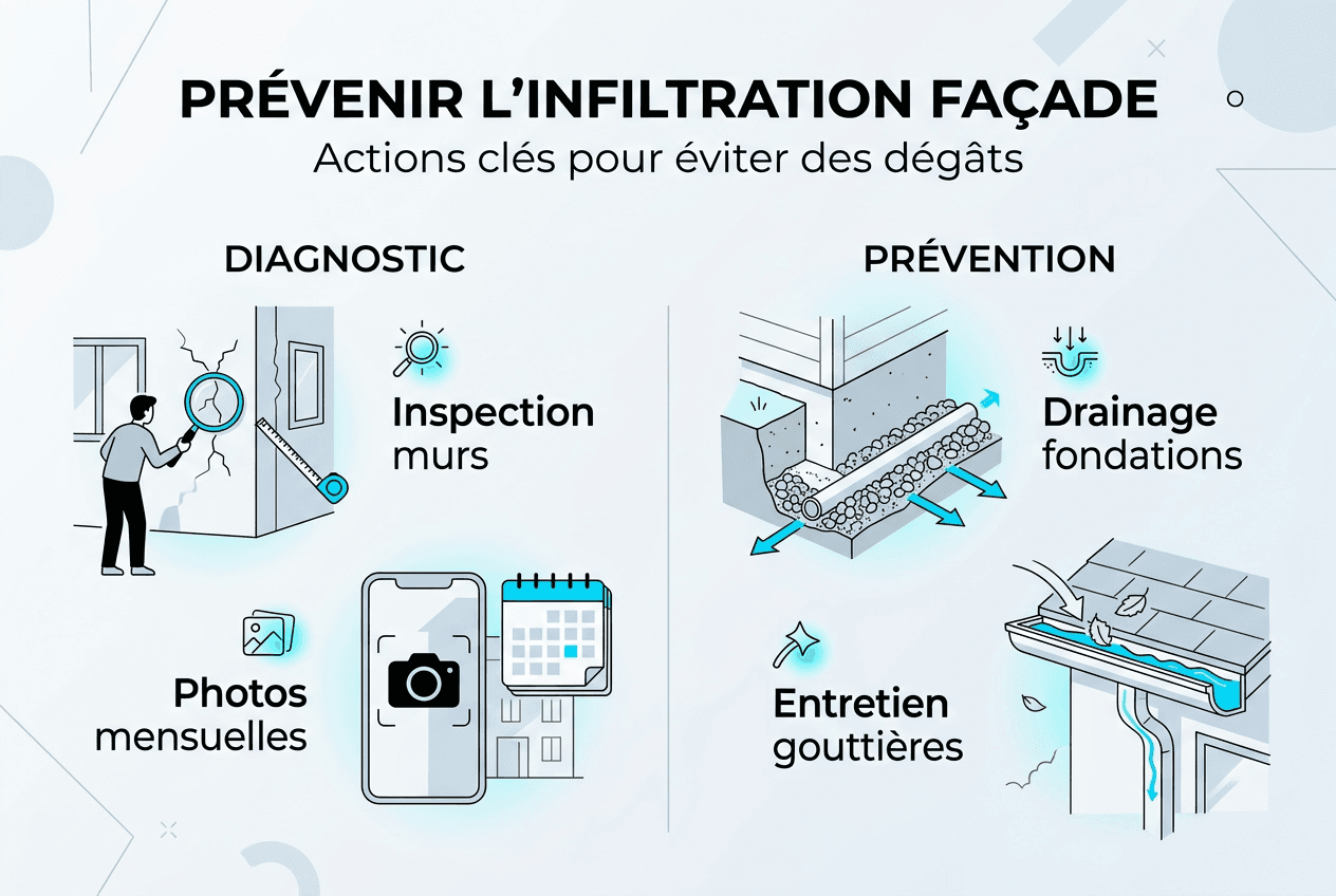 Infographie : comment protéger la façade de sa maison contre les infiltrations d’eau