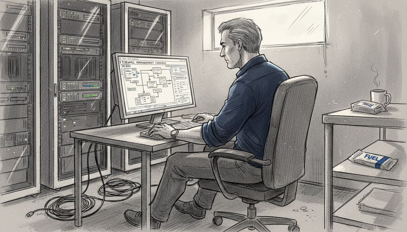 Administrator configuring server firewall settings
