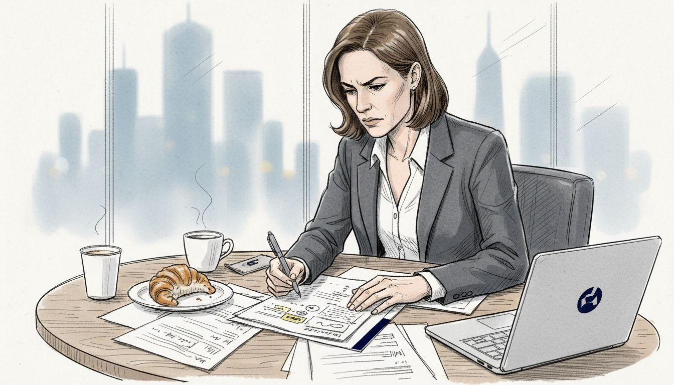 Security auditor reviewing hosting report