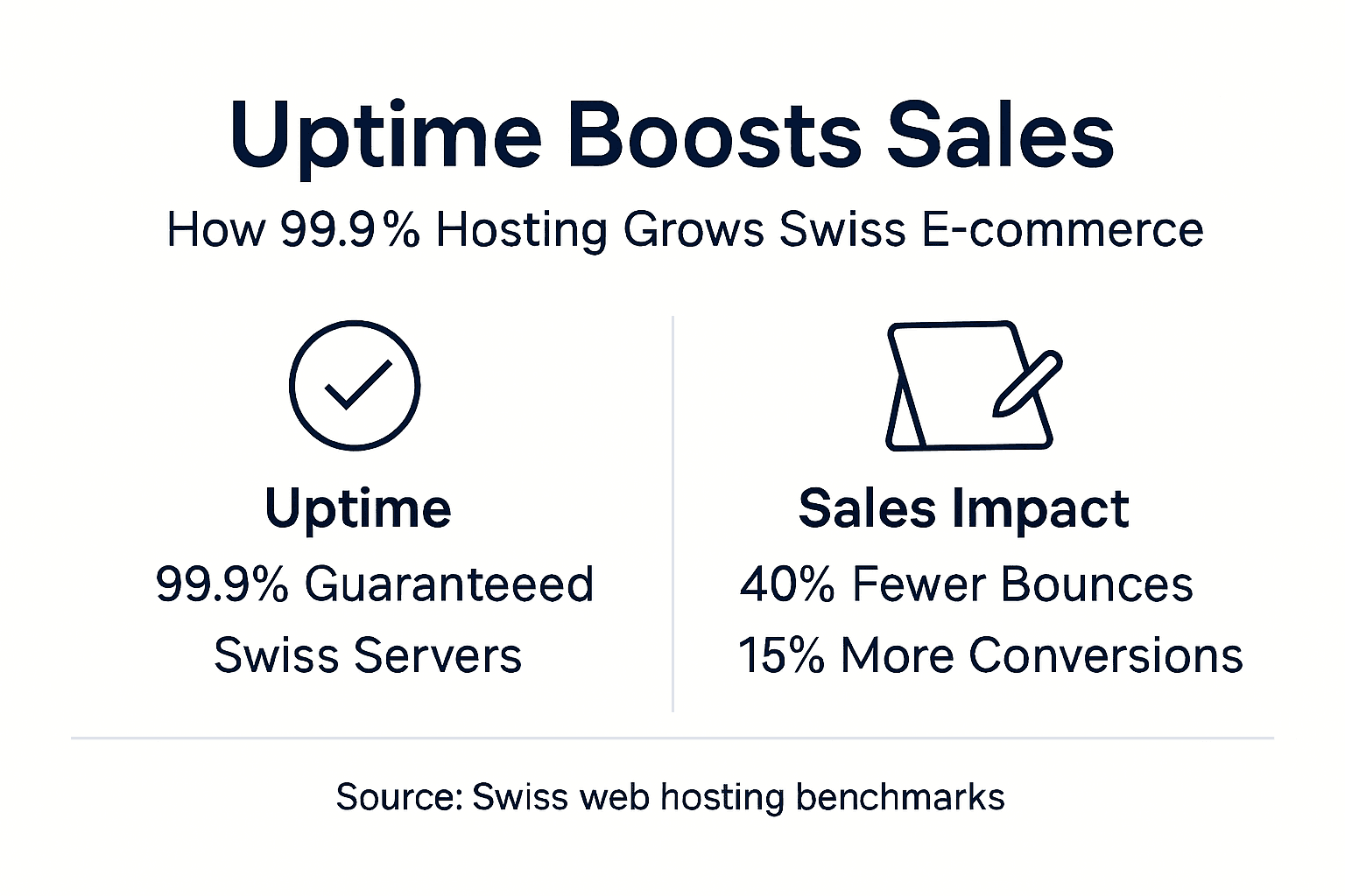 Infographic on hosting uptime and sales impact
