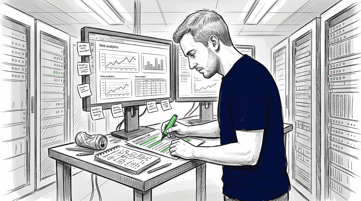 Web analyst conducting website pre-migration audit