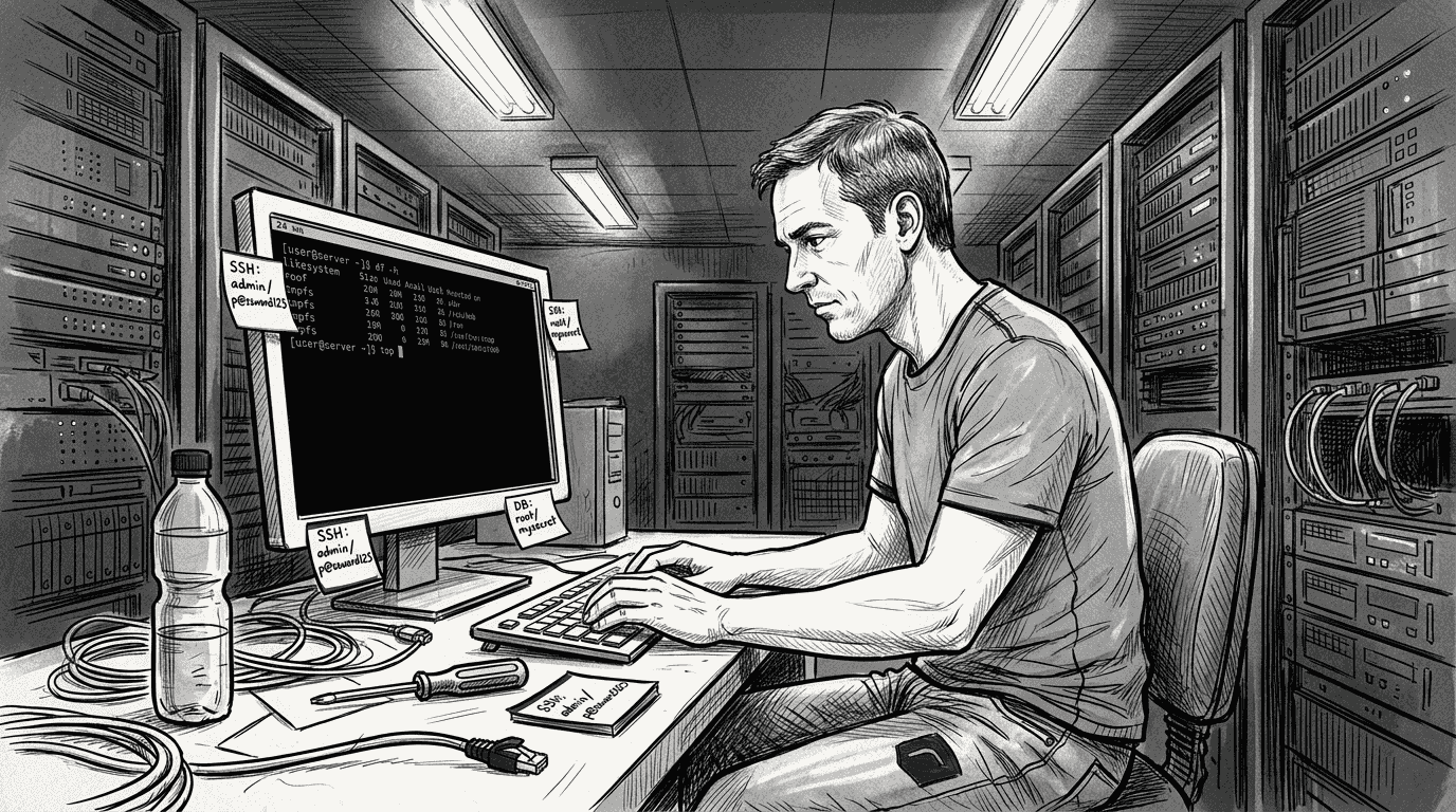 Admin configuring secure server environment