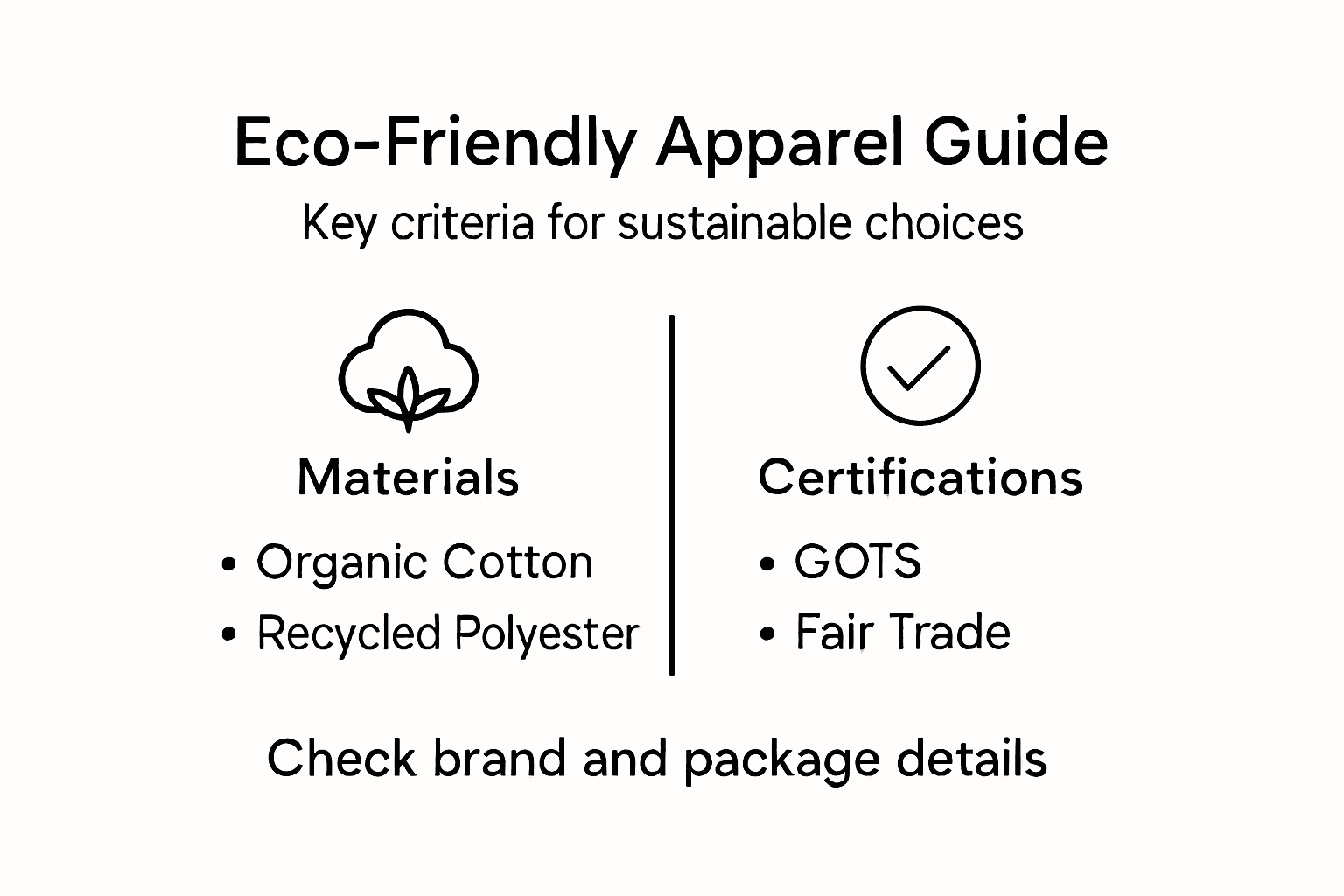 Infographic shows eco-friendly apparel criteria