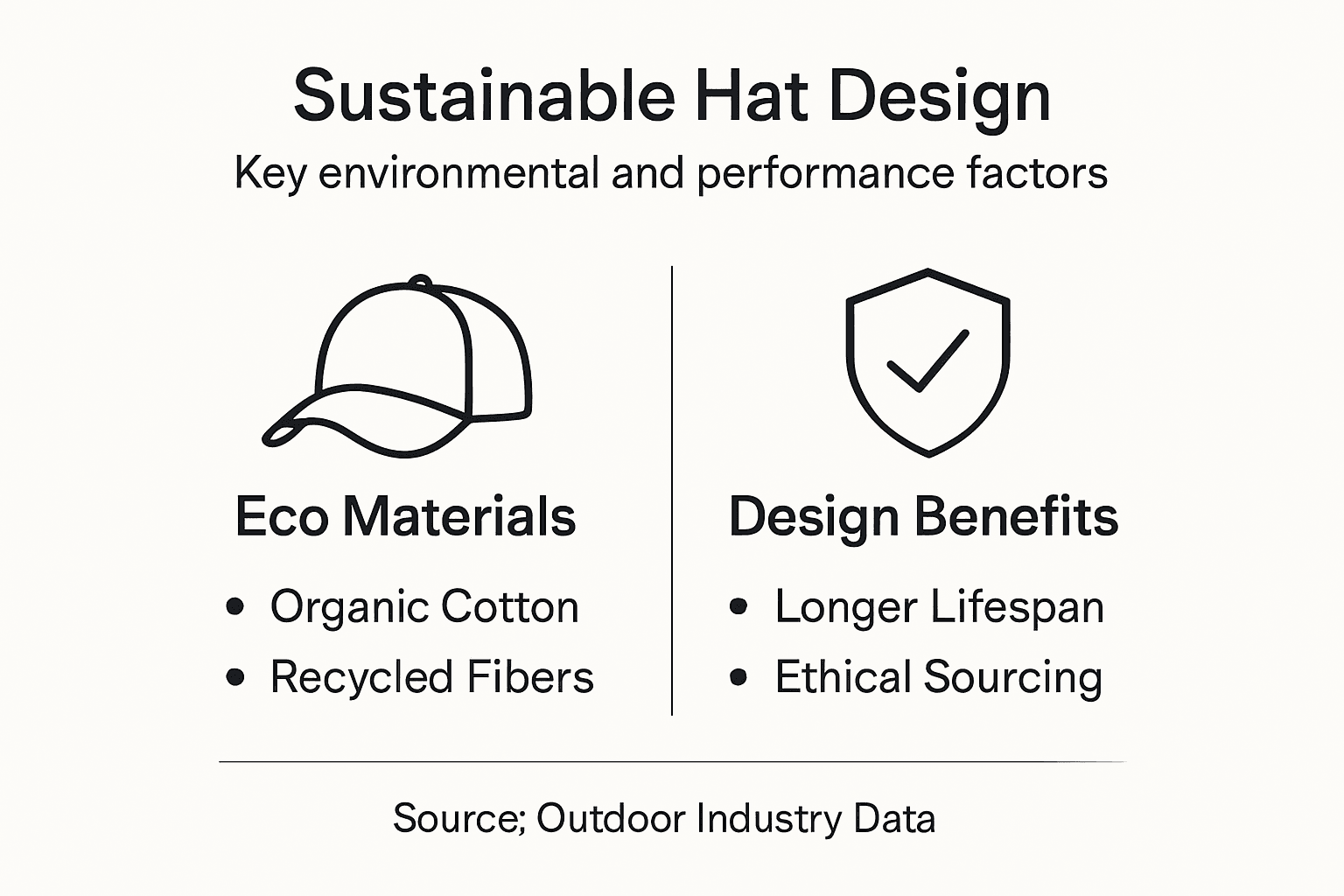 Infographic on sustainable hat design factors