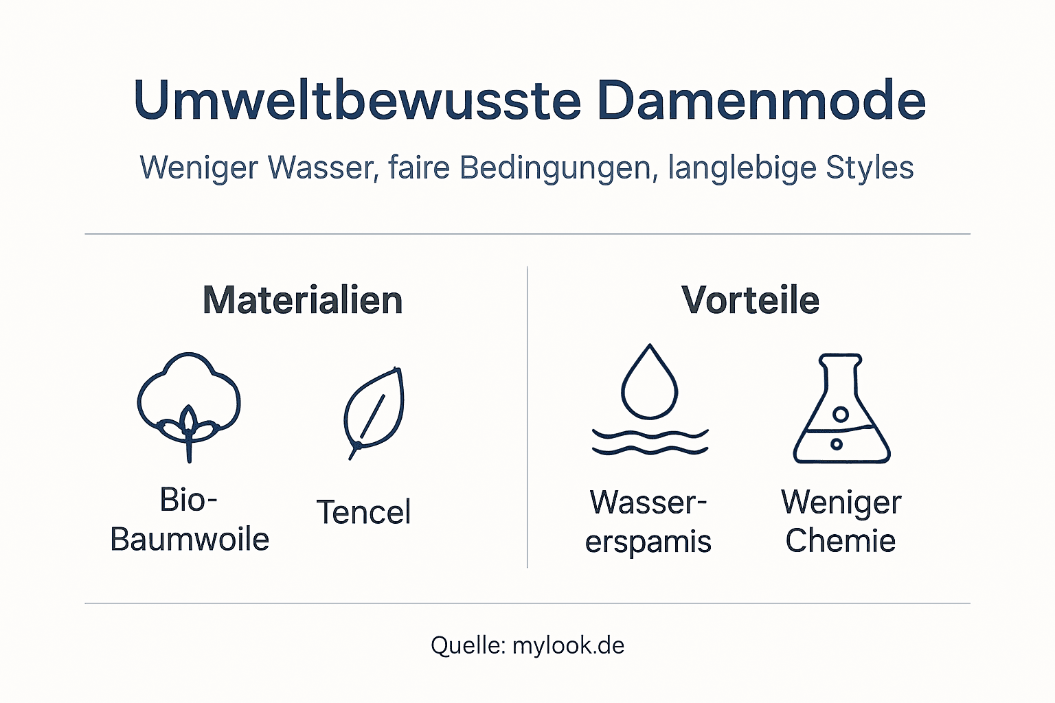 Infografik: Nachhaltige Mode für Frauen im Überblick