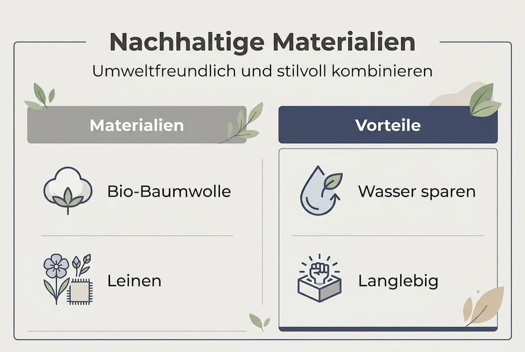 Übersicht: Nachhaltige Materialien und ihre Vorteile auf einen Blick