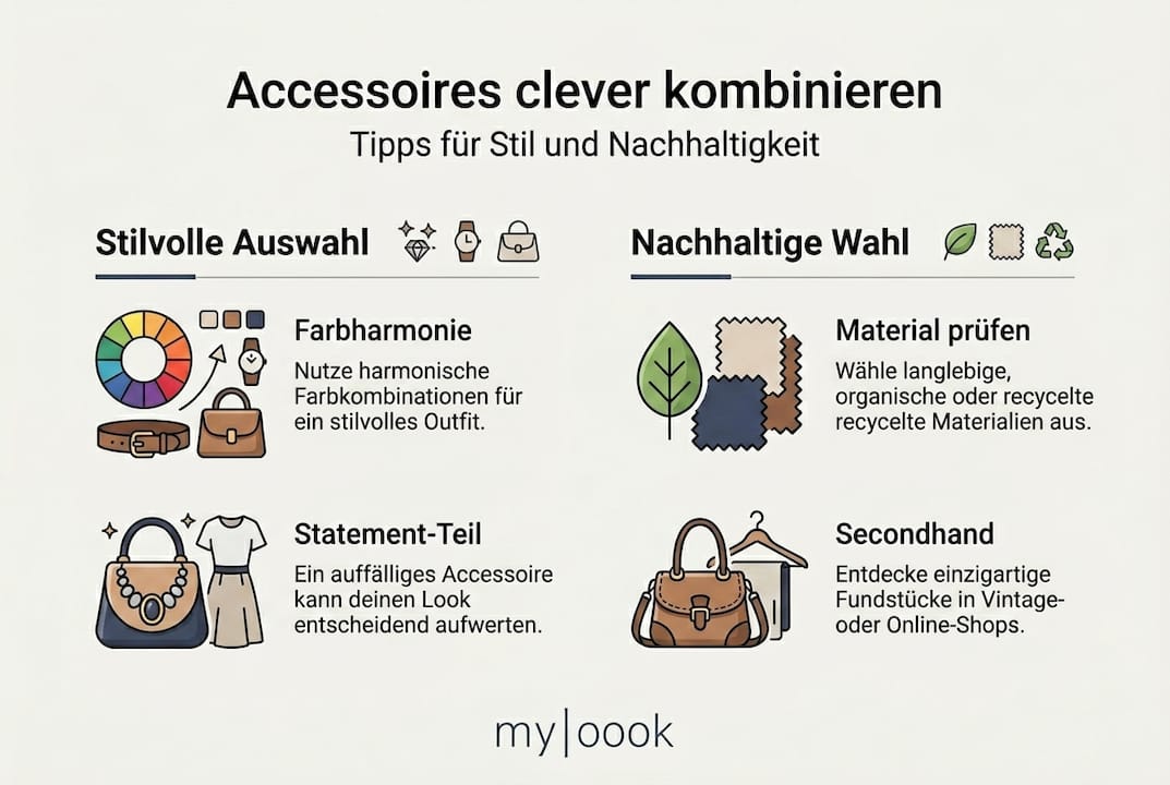 Grafik: So kombinierst du Accessoires stilvoll und nachhaltig