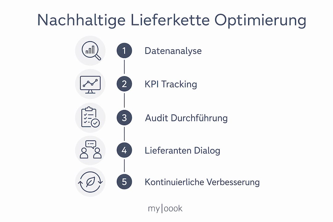 Grafische Übersicht: So gelingt eine nachhaltige Optimierung Ihrer Lieferkette