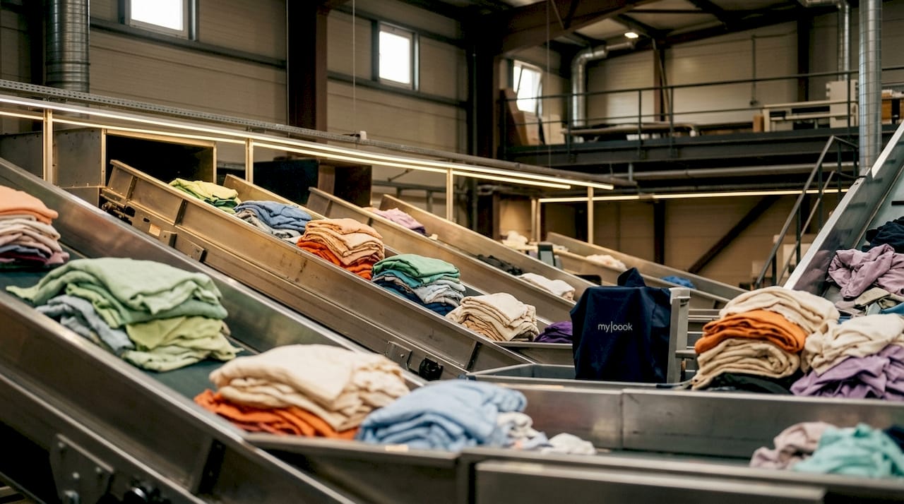 Hochmoderne Anlage zur Textilsortierung im Recyclingzentrum