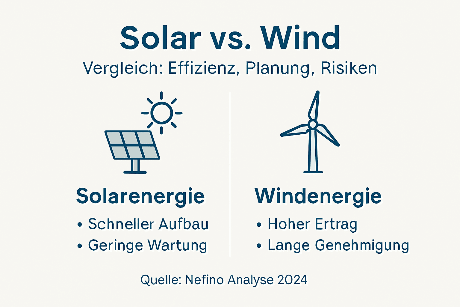 Vergleich: Solarenergie und Windenergie – eine Übersicht in Zahlen und Fakten