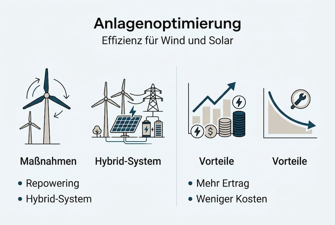 Übersicht: Optimierungsmaßnahmen für Anlagen und deren Vorteile auf einen Blick
