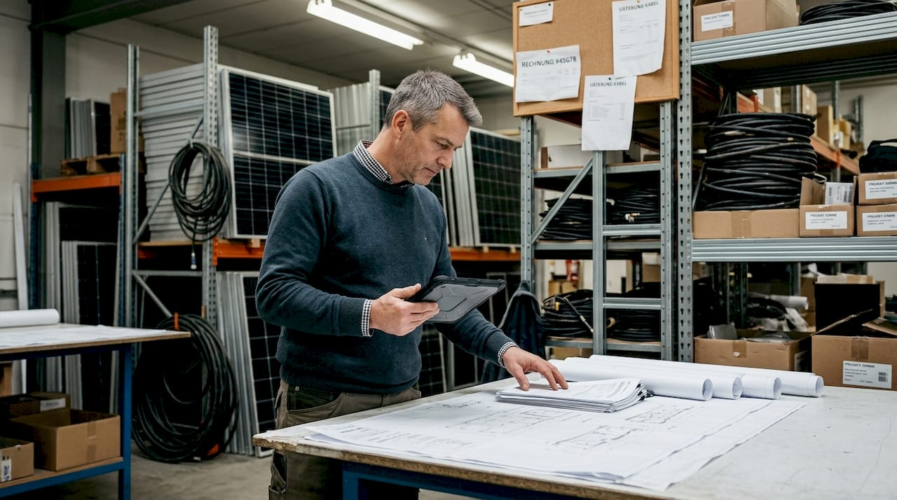 Projektleiter, der sich souverän durch die Herausforderungen in der Lieferkette manövriert