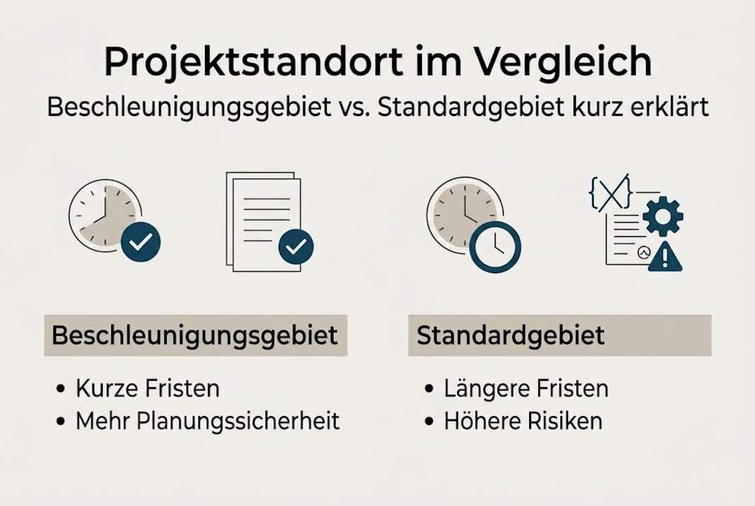 Infografik: Standorte für Energieprojekte im Vergleich