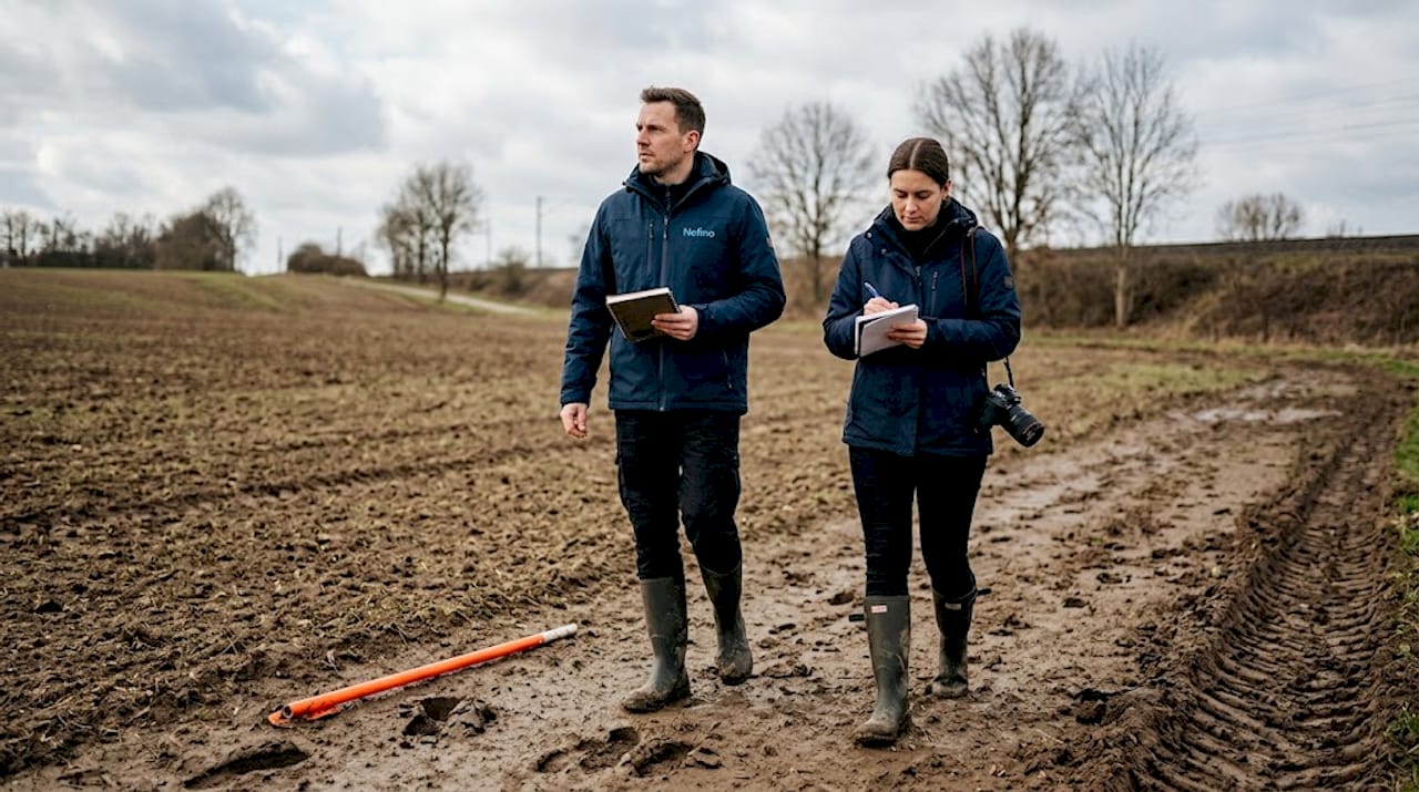 Sachverständige nehmen geplantes Gelände für Solarpark unter die Lupe
