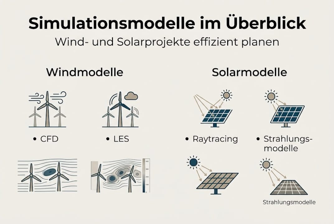 Übersicht zu Simulationsansätzen im Bereich Wind- und Solarenergie