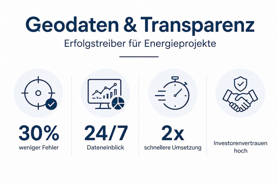 Infografik: Vorteile von Geodaten und mehr Transparenz auf einen Blick