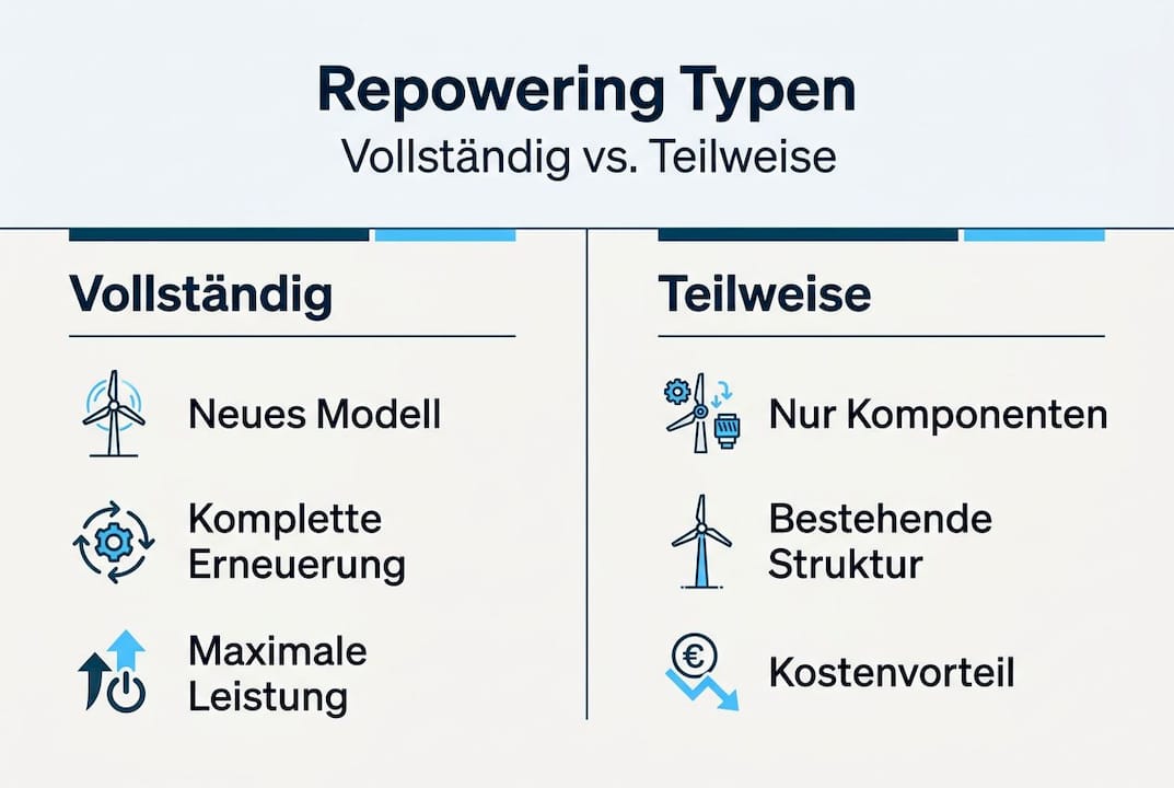 Vergleich der verschiedenen Repowering-Ansätze – eine anschauliche Übersicht