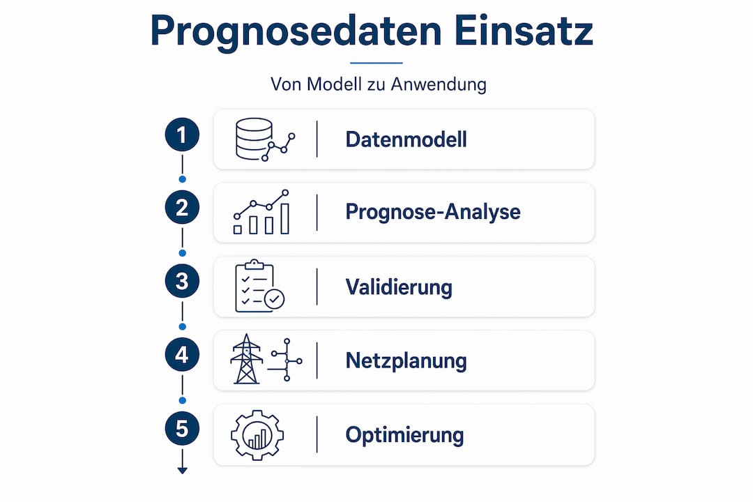 Schritt-für-Schritt-Infografik: So nutzen Sie Prognosedaten richtig