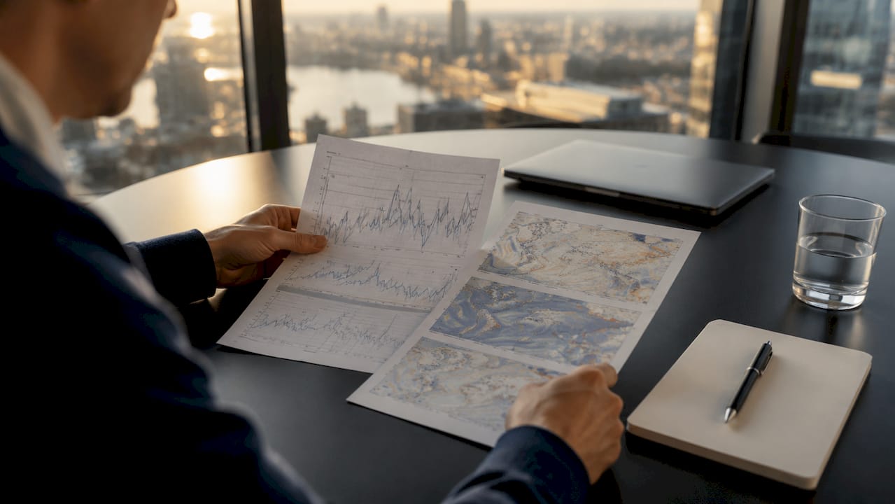 Ein Experte analysiert die Prognosedaten für die Energieplanung.