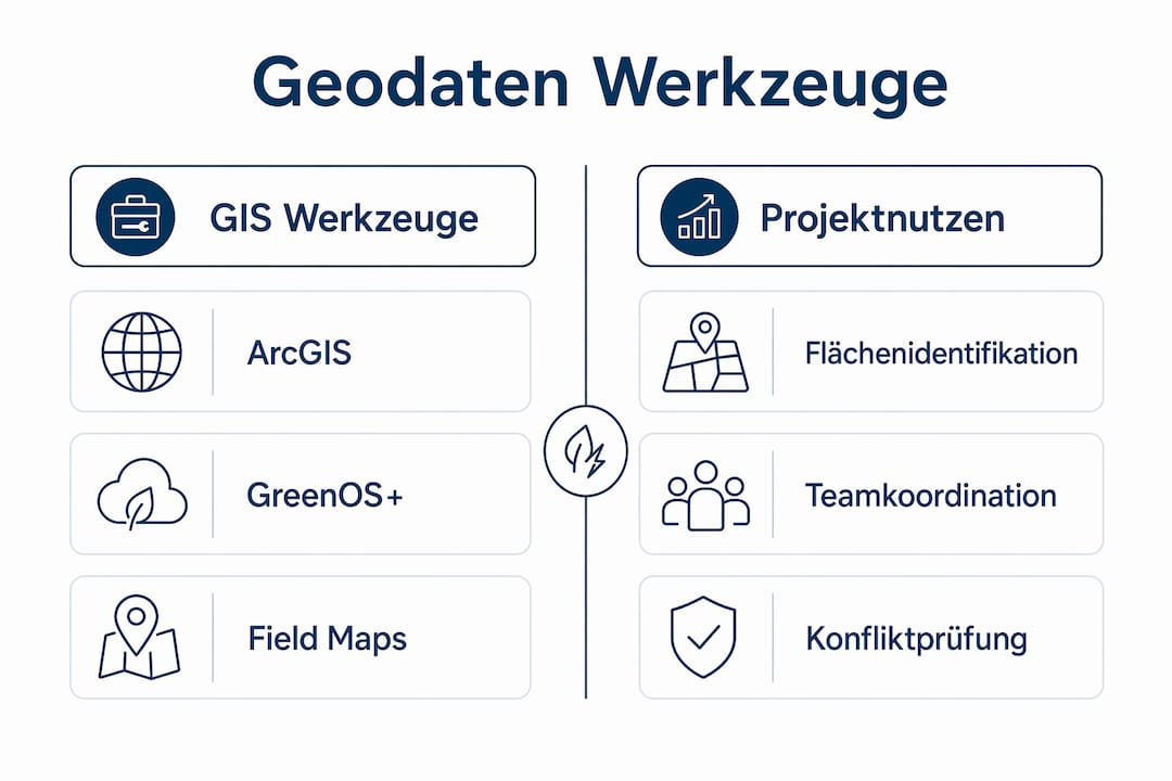 Infografik: Überblick und Nutzen verschiedener Geodaten-Tools im Vergleich