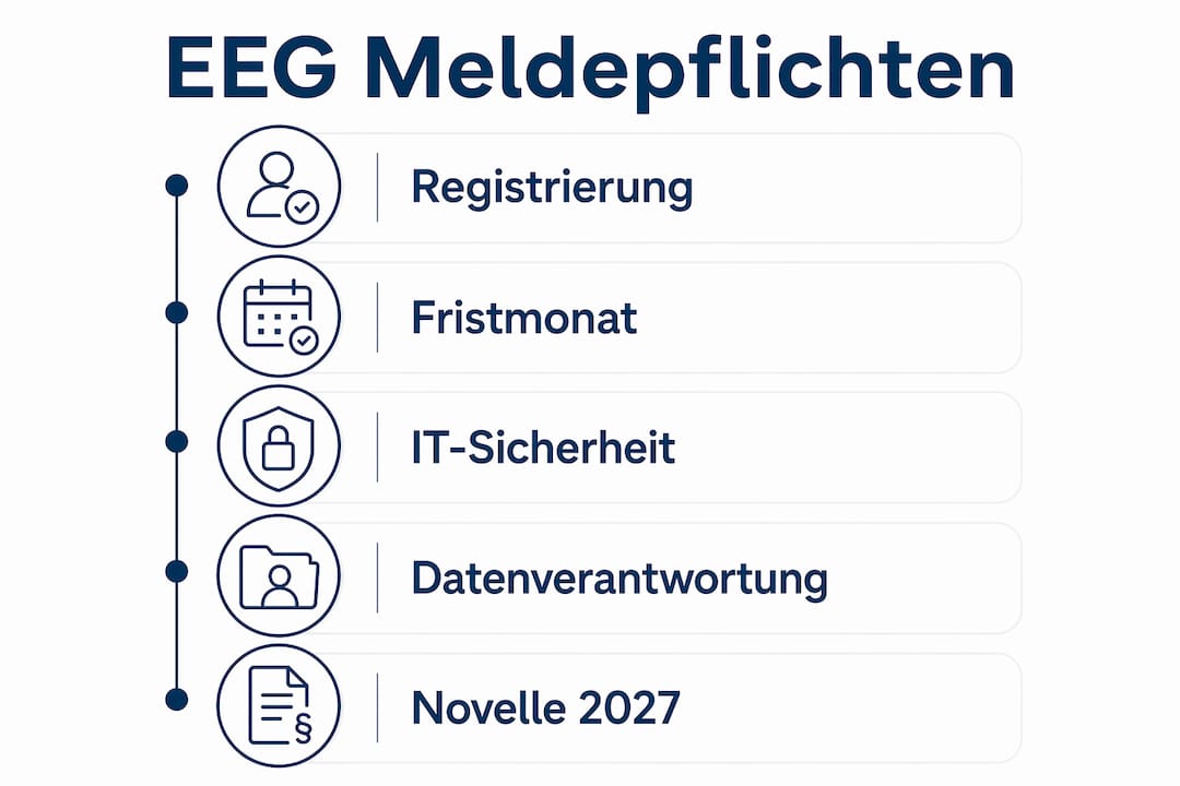 Übersicht: Fristen und Vorgaben für die EEG-Meldung auf einen Blick