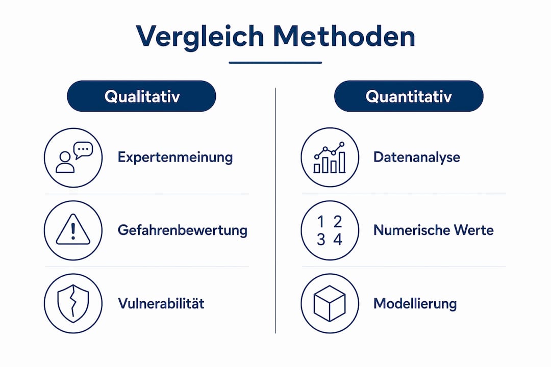 Grafische Gegenüberstellung qualitativer und quantitativer Methoden