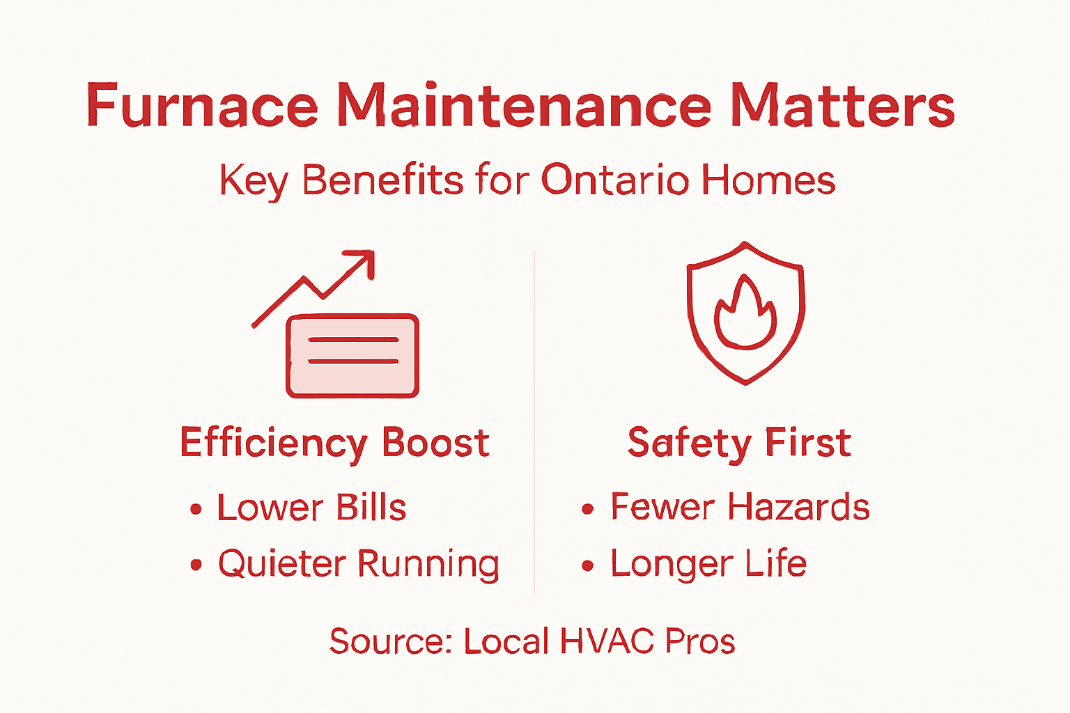 Infographic of furnace maintenance benefits and safety