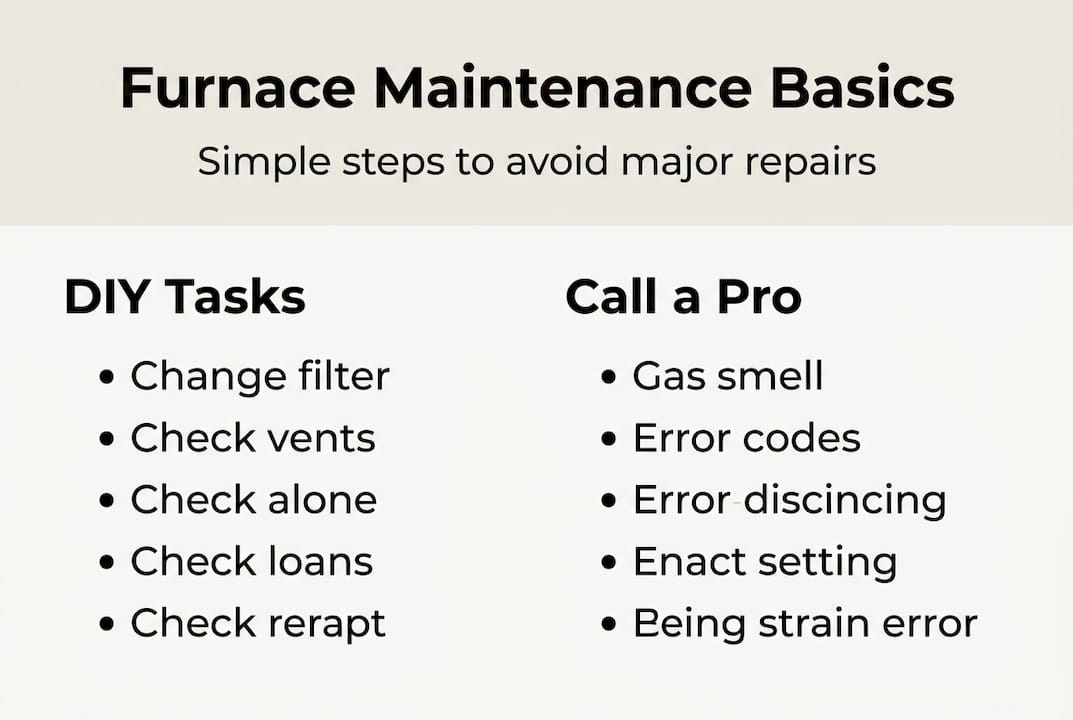Infographic showing furnace maintenance steps