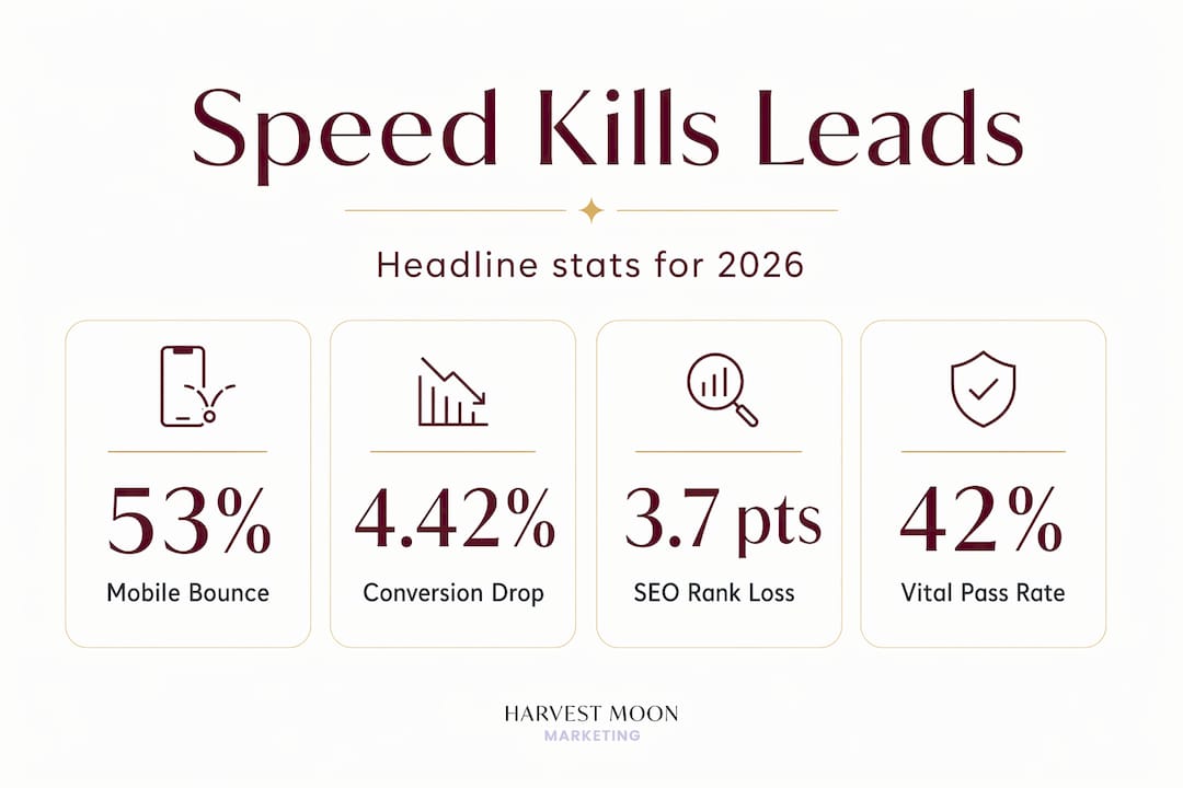 Infographic showing lead loss speed stats