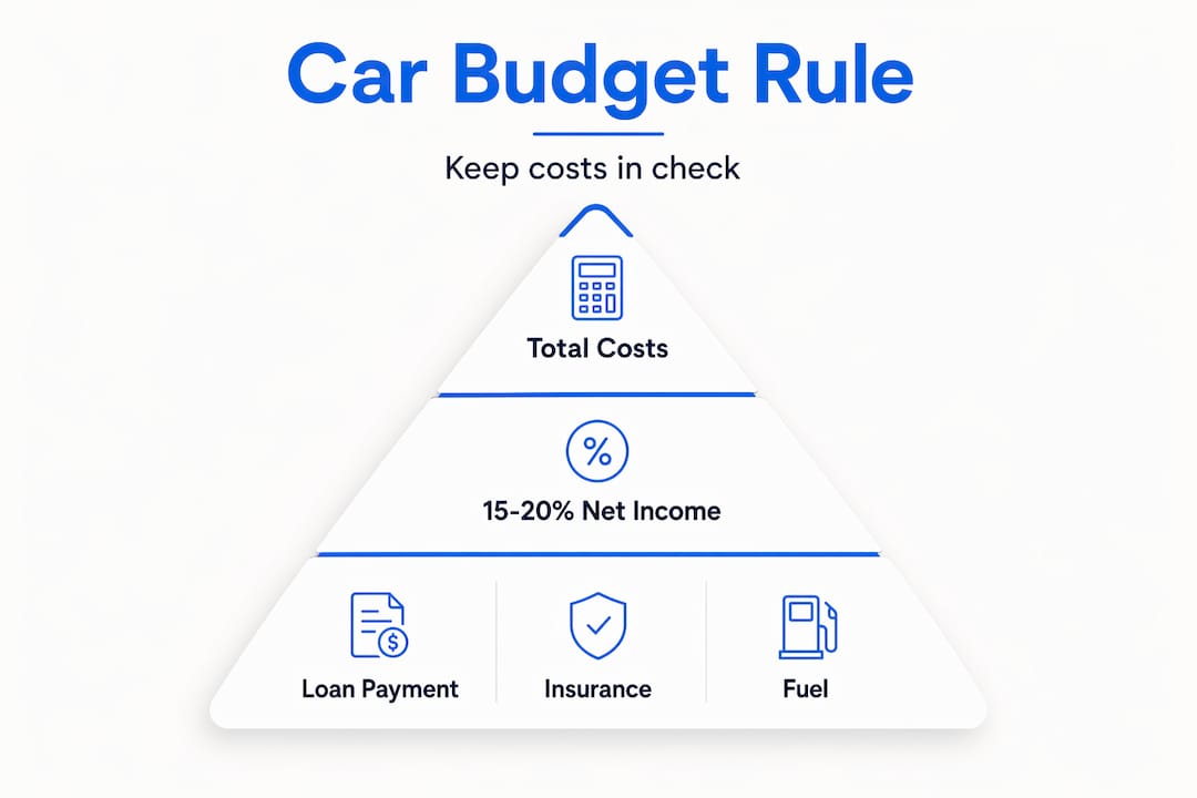 Pyramid infographic: car costs under 20 percent income