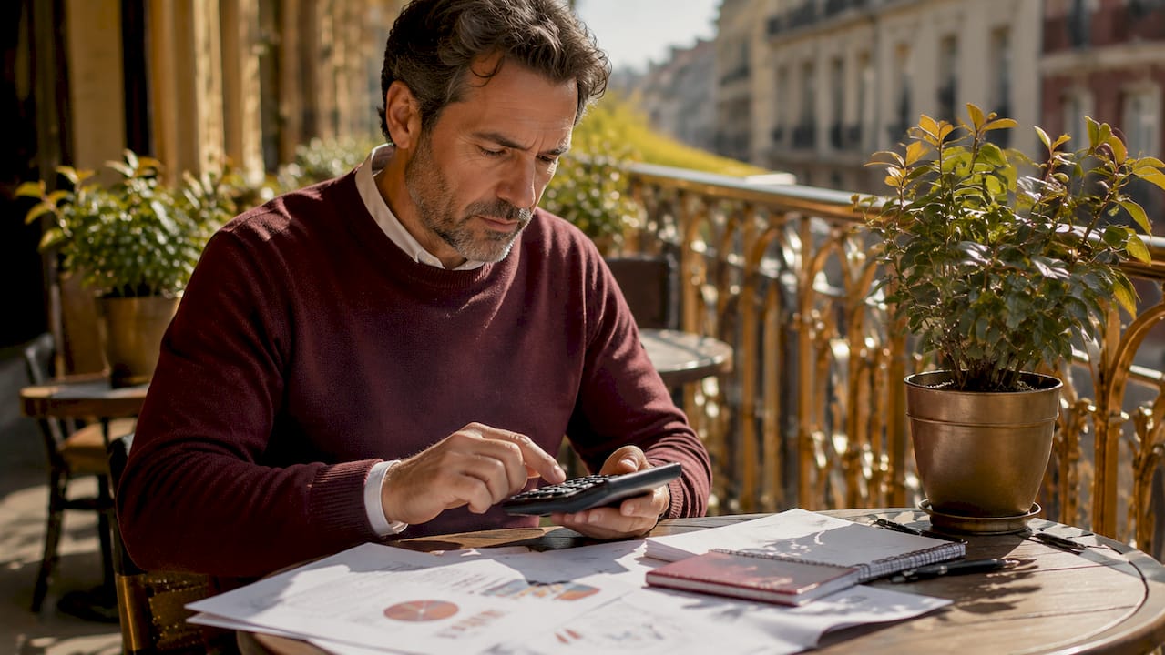 Marketer calculating social media reach metrics
