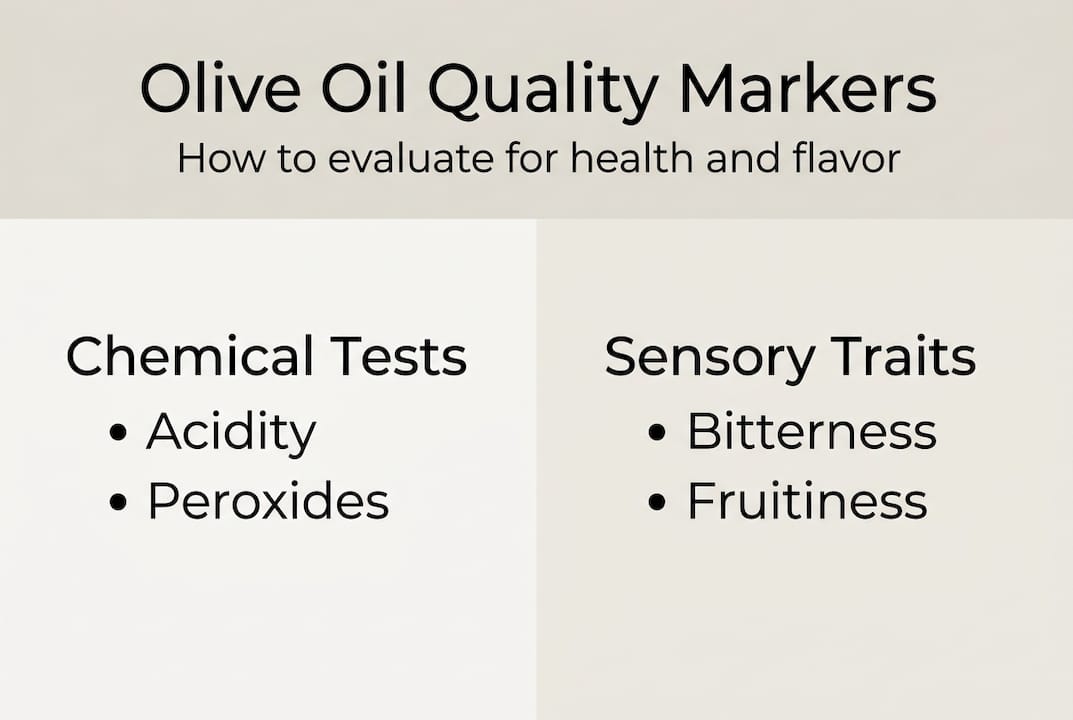 Infographic on olive oil quality health flavor