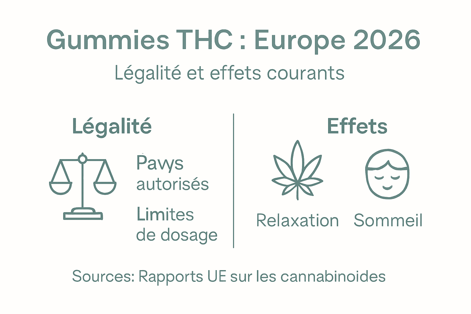 Infographie : ce qu’il faut savoir sur la législation et les effets des gummies au THC