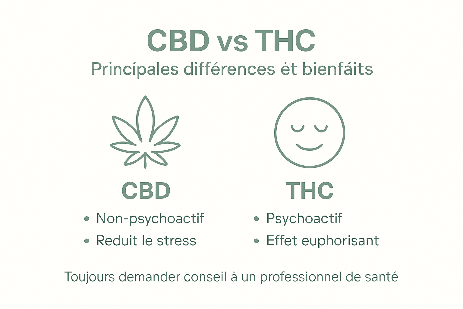 Infographie : quelles différences entre les effets du CBD et du THC ?