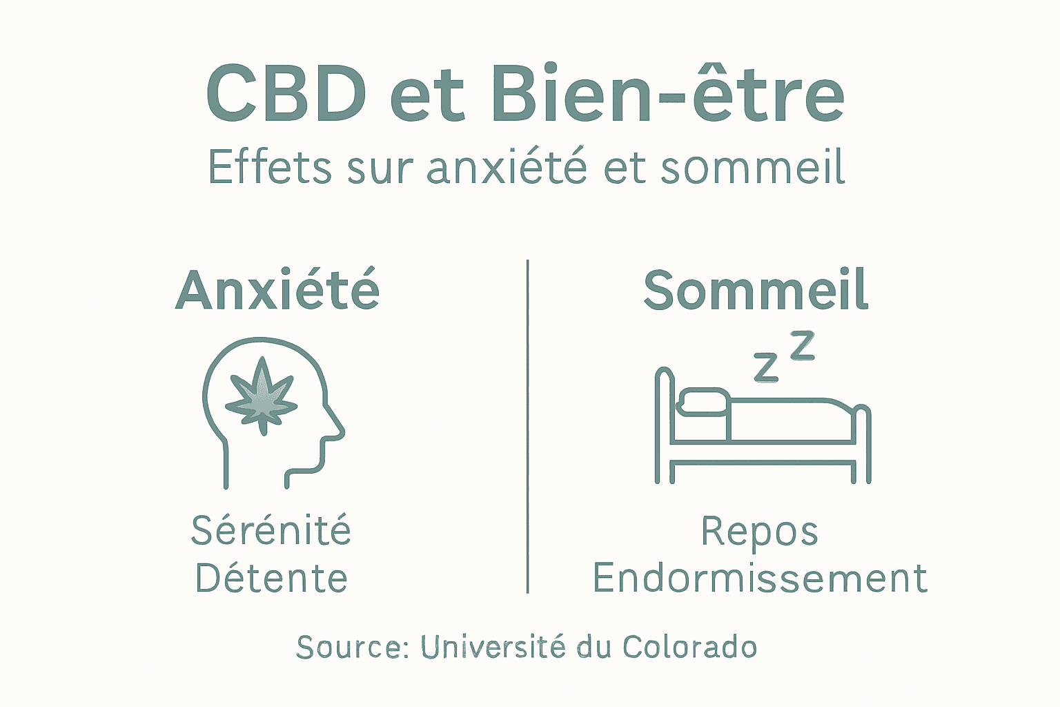 CBD : quels effets sur l’anxiété et le sommeil ? (Infographie)