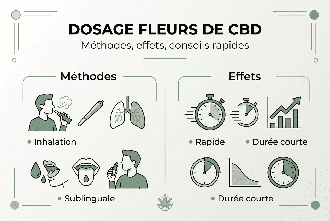 Infographie : quelles sont les différentes façons de doser les fleurs de CBD ?