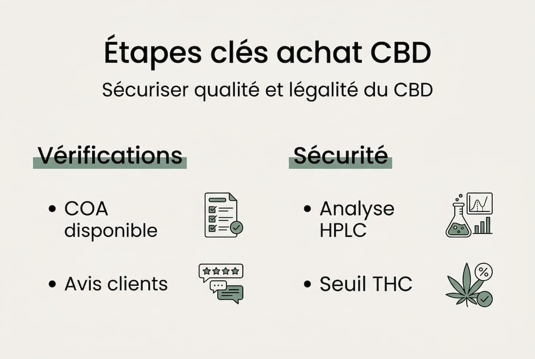 Guide visuel : les étapes pour acheter du CBD en toute sécurité