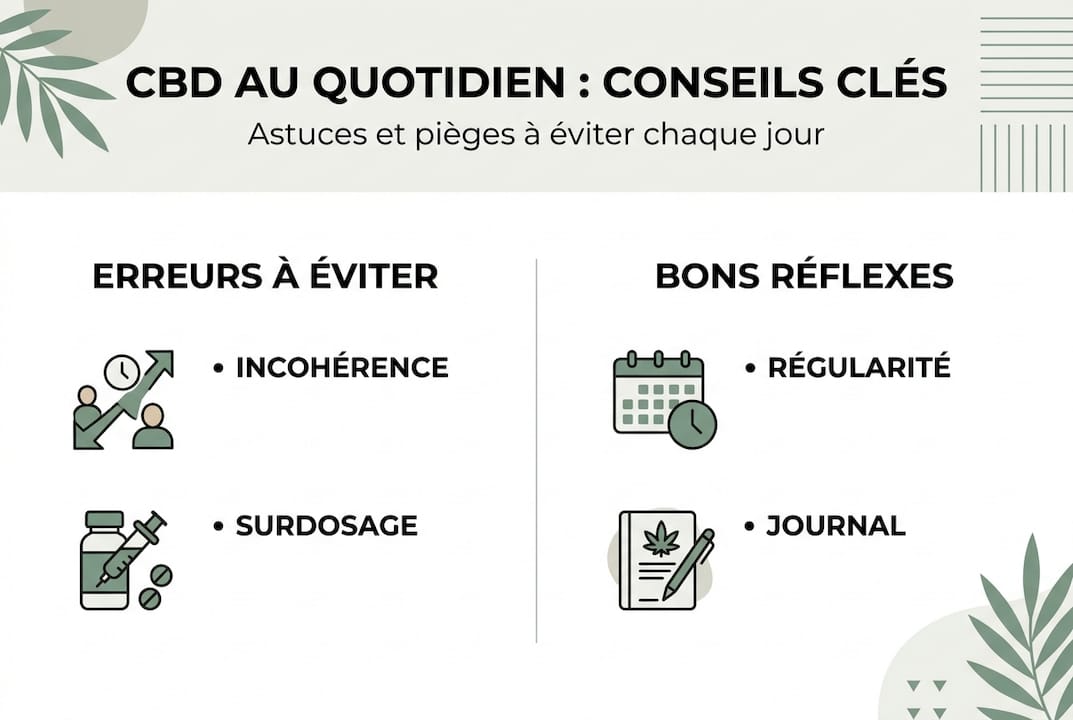 CBD au quotidien : les bons réflexes et les pièges à éviter en un coup d'œil