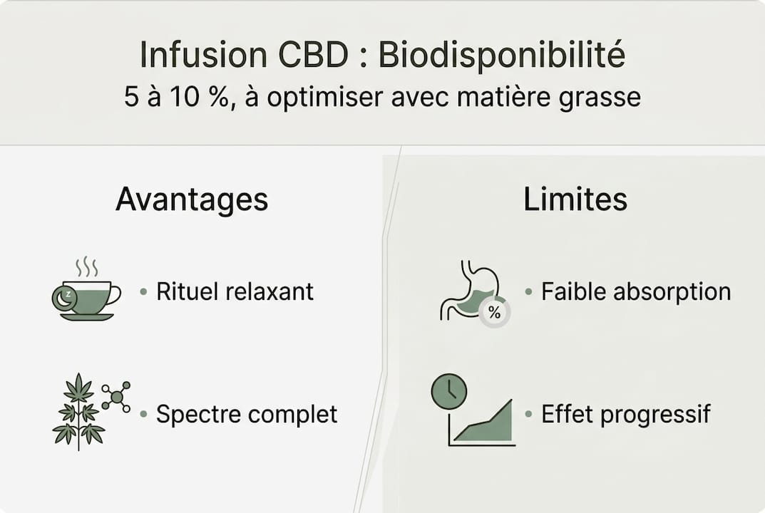 Zoom sur la biodisponibilité du CBD en infusion : tout ce qu’il faut savoir en un coup d’œil
