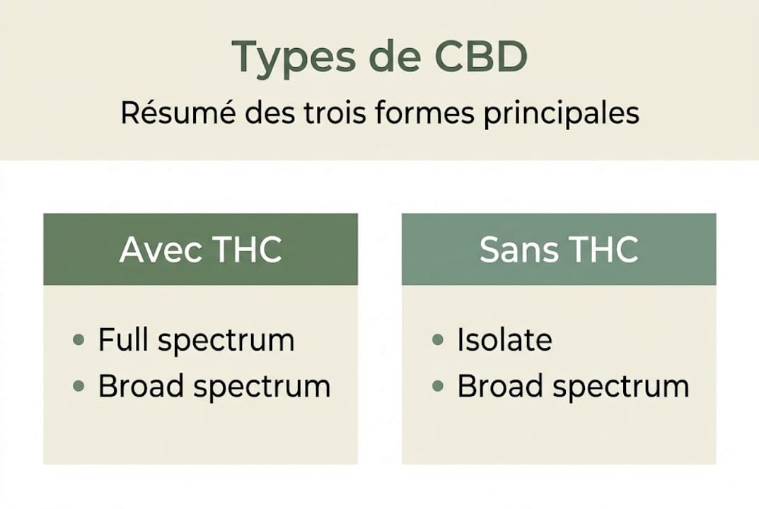 Panorama des différents types de CBD : comparatif en un coup d’œil