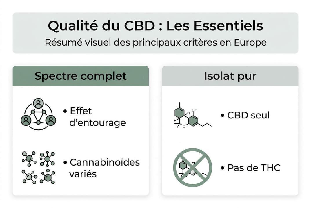 Aperçu des principaux critères de qualité du CBD en Europe