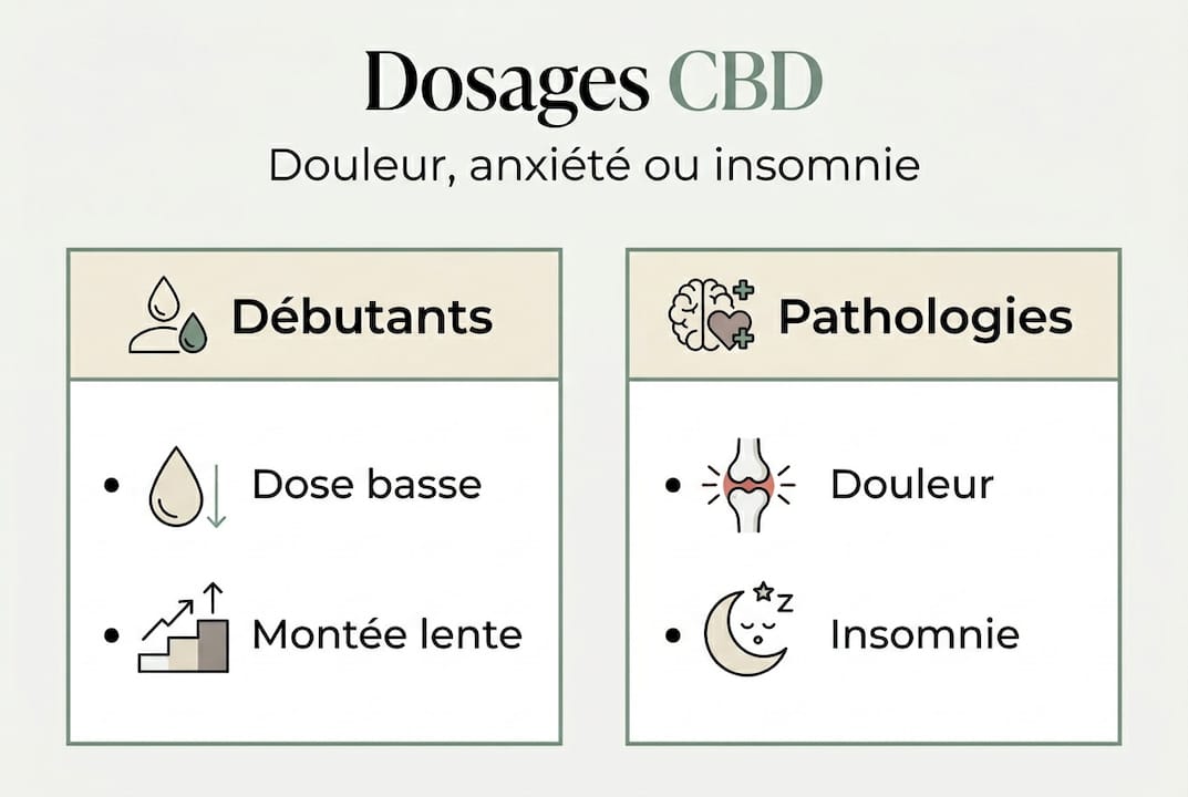 Infographie : quel dosage de CBD choisir selon votre problème de santé ?