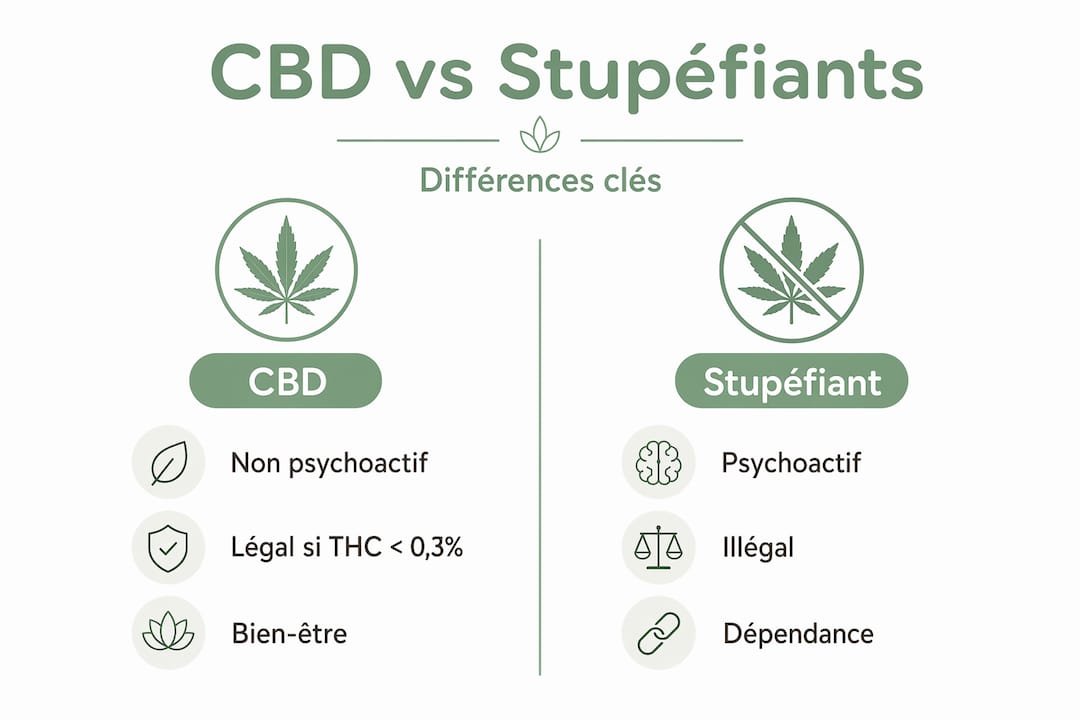 Infographie : comprendre la distinction entre le CBD et les substances classées comme stupéfiants