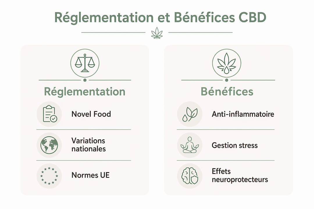Infographie : tour d’horizon sur la législation et les bienfaits du CBD