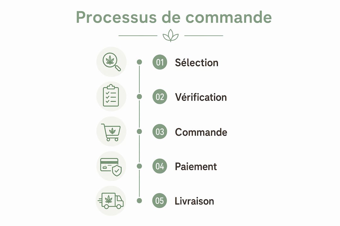 Votre parcours de commande de CBD en un coup d’œil