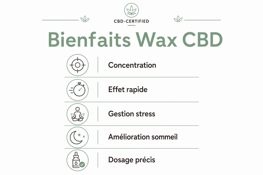 Infographie : comment le wax CBD aide à réduire le stress et à améliorer la qualité du sommeil