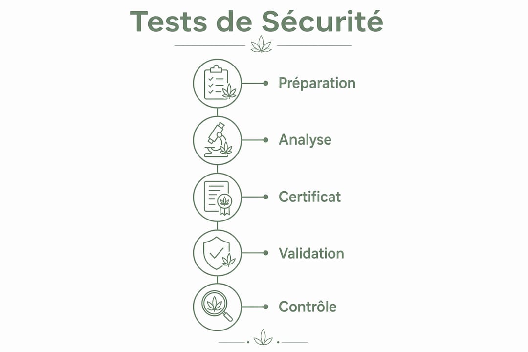 Les grandes étapes du contrÎle qualité des résines CBD en infographie